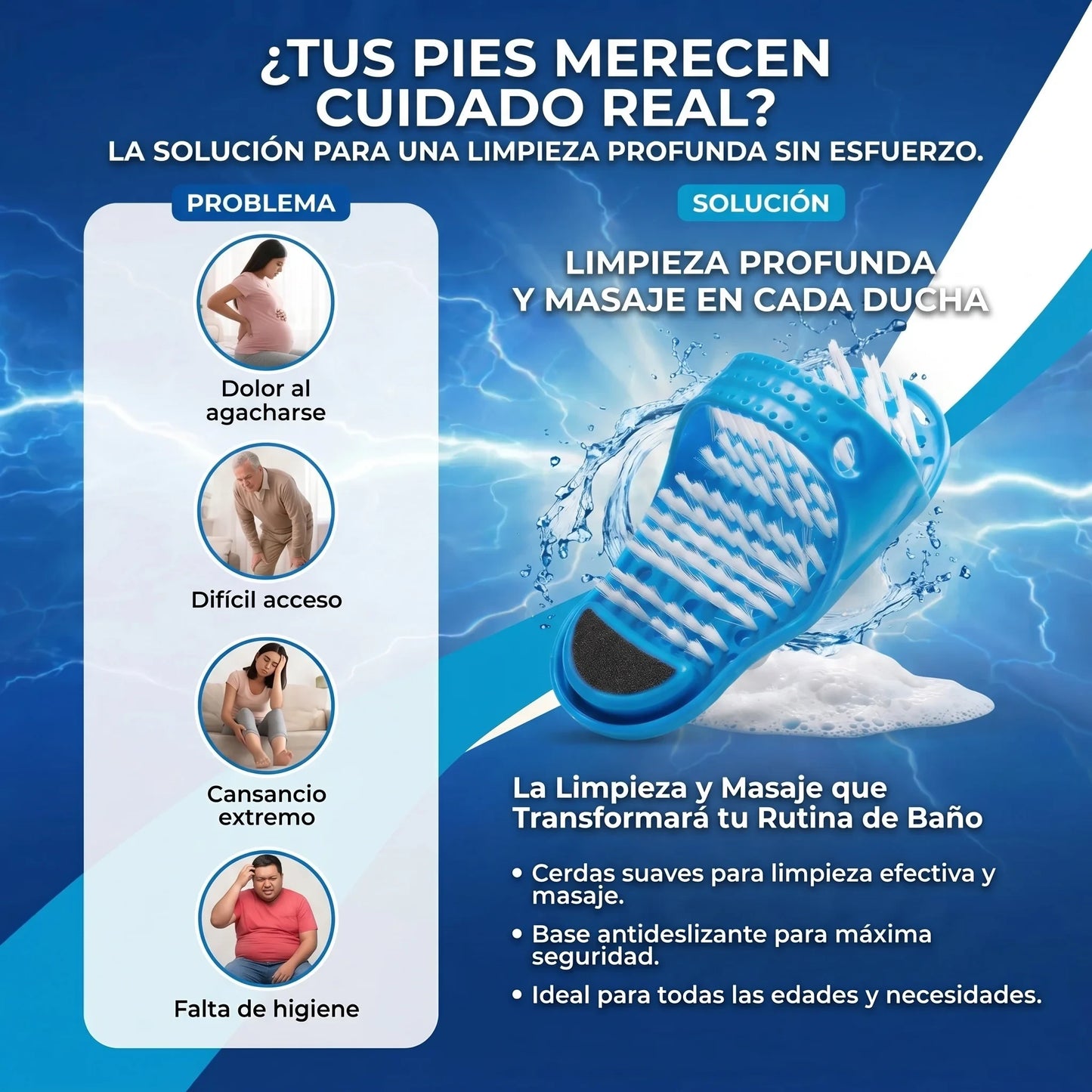 SafeStep Spa™ - Limpia, Masajea, Relaja.
