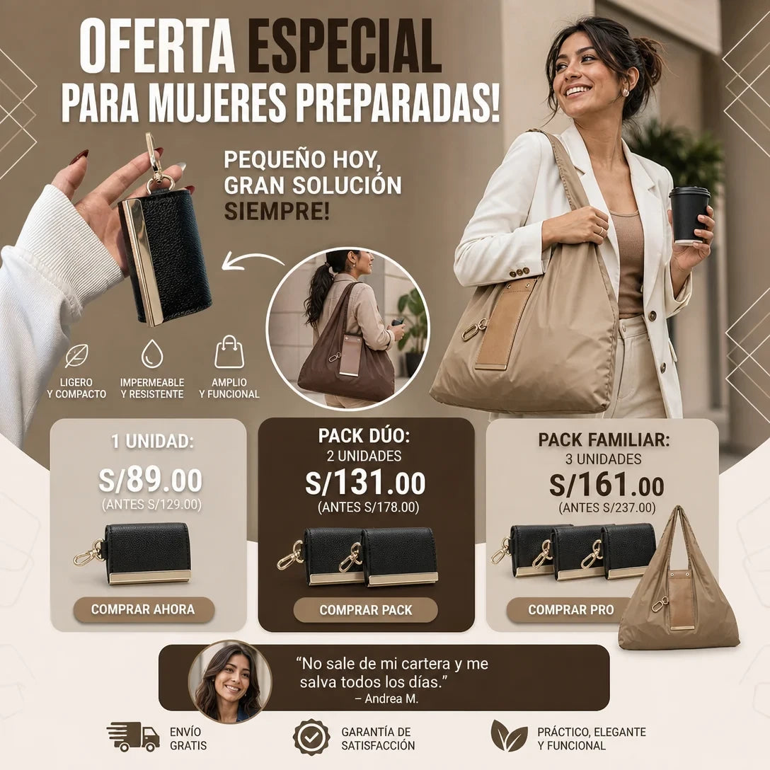 SnapBag™- Pequeño al llevarlo, grande cuando lo necesitas.