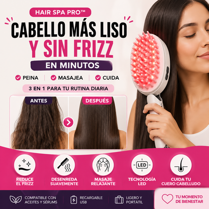 HairSpa Pro™- Cepillo Alisador 3 en 1