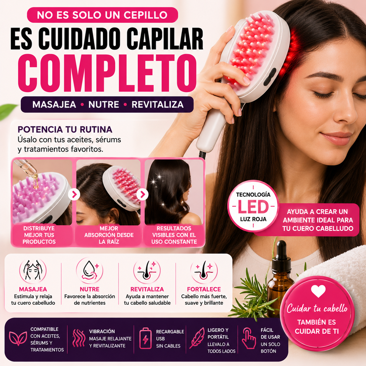 HairSpa Pro™- Cepillo Alisador 3 en 1