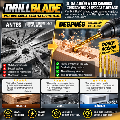 DRILLBLADE™ – Set de Brocas Multifunción de Corte Lateral