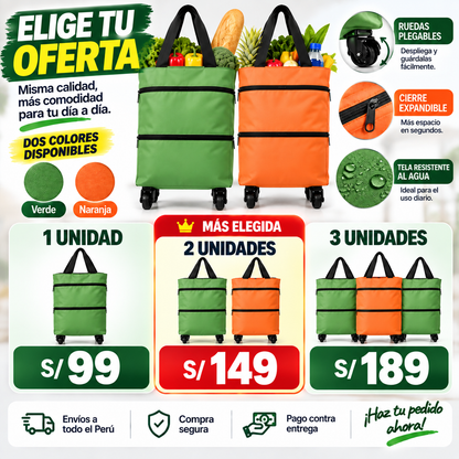 FlexiCart™ – Bolso Multiuso Expandible 2 en 1