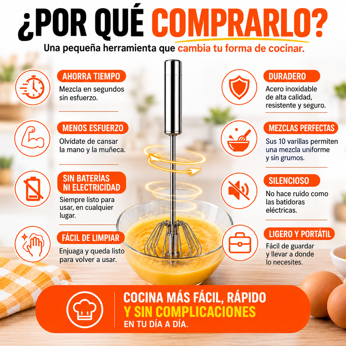 MixMaster™ – Batidor Semiautomático Premium