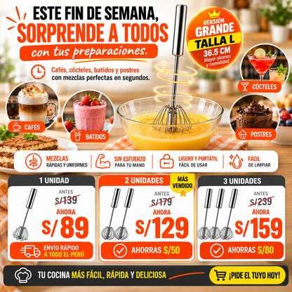MixMaster™ – Batidor Semiautomático Premium