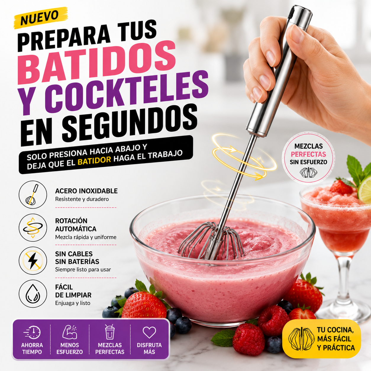 MixMaster™ – Batidor Semiautomático Premium