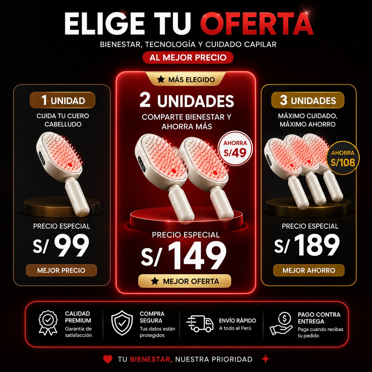 HairSpa Pro™- Cepillo Alisador 3 en 1