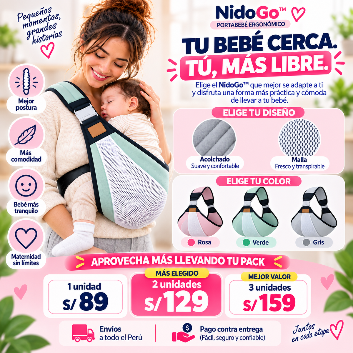 NidoGo™ — Portabebé Ergonómico
