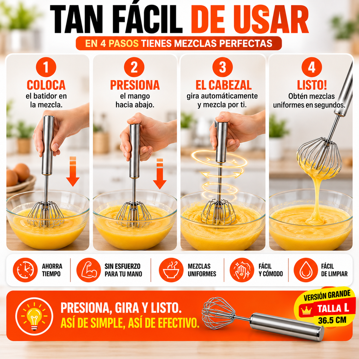 MixMaster™ – Batidor Semiautomático Premium