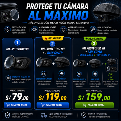 🚗 VisionShield 360 Kit - Protector H9 + Rain Cover