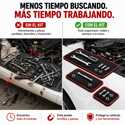 MagniMat™ - Kit de 3 Tapetes Magnéticos para Herramientas