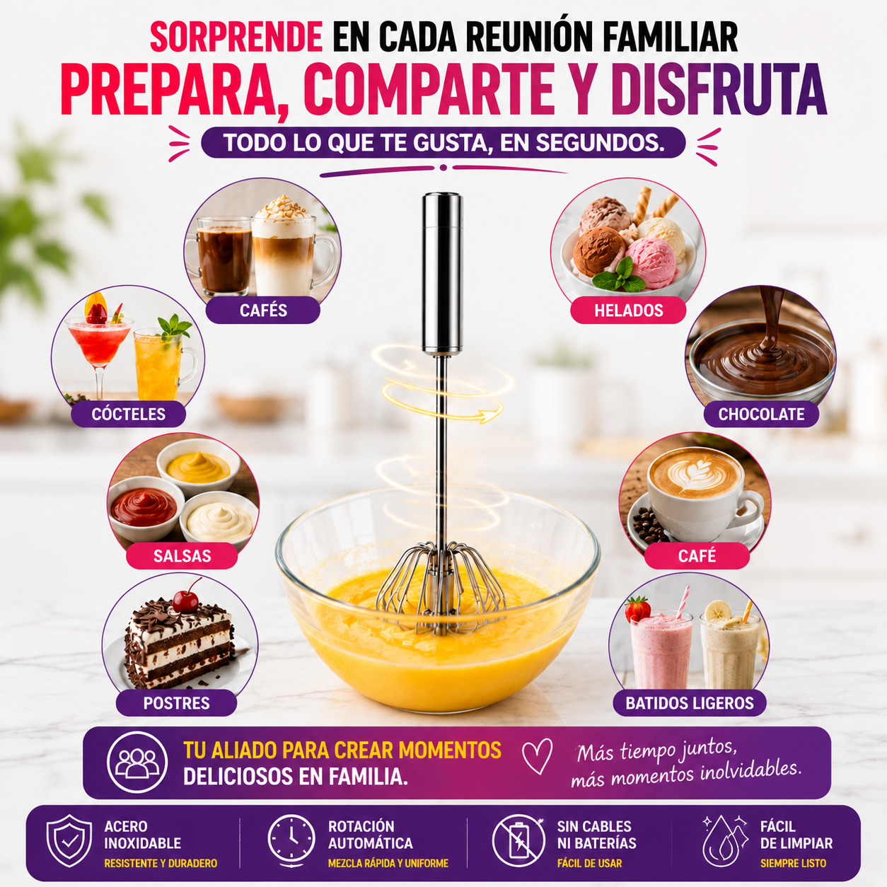 MixMaster™ – Batidor Semiautomático Premium