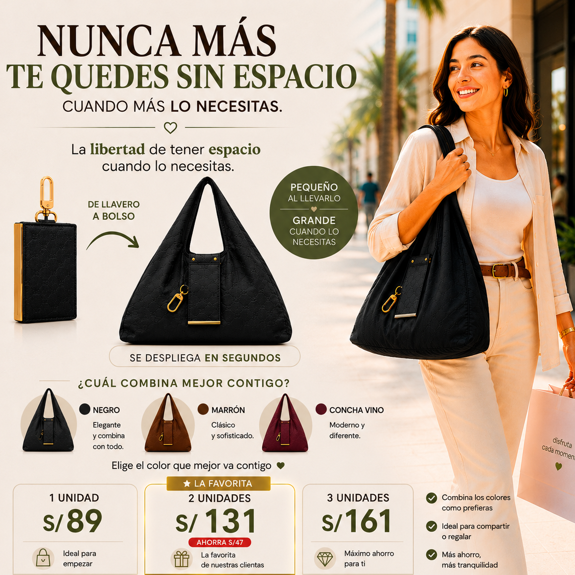 SnapBag™- La libertad de tener espacio cuando lo necesitas..