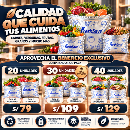 FreshSave™ Plus | Bolsas Herméticas Premium