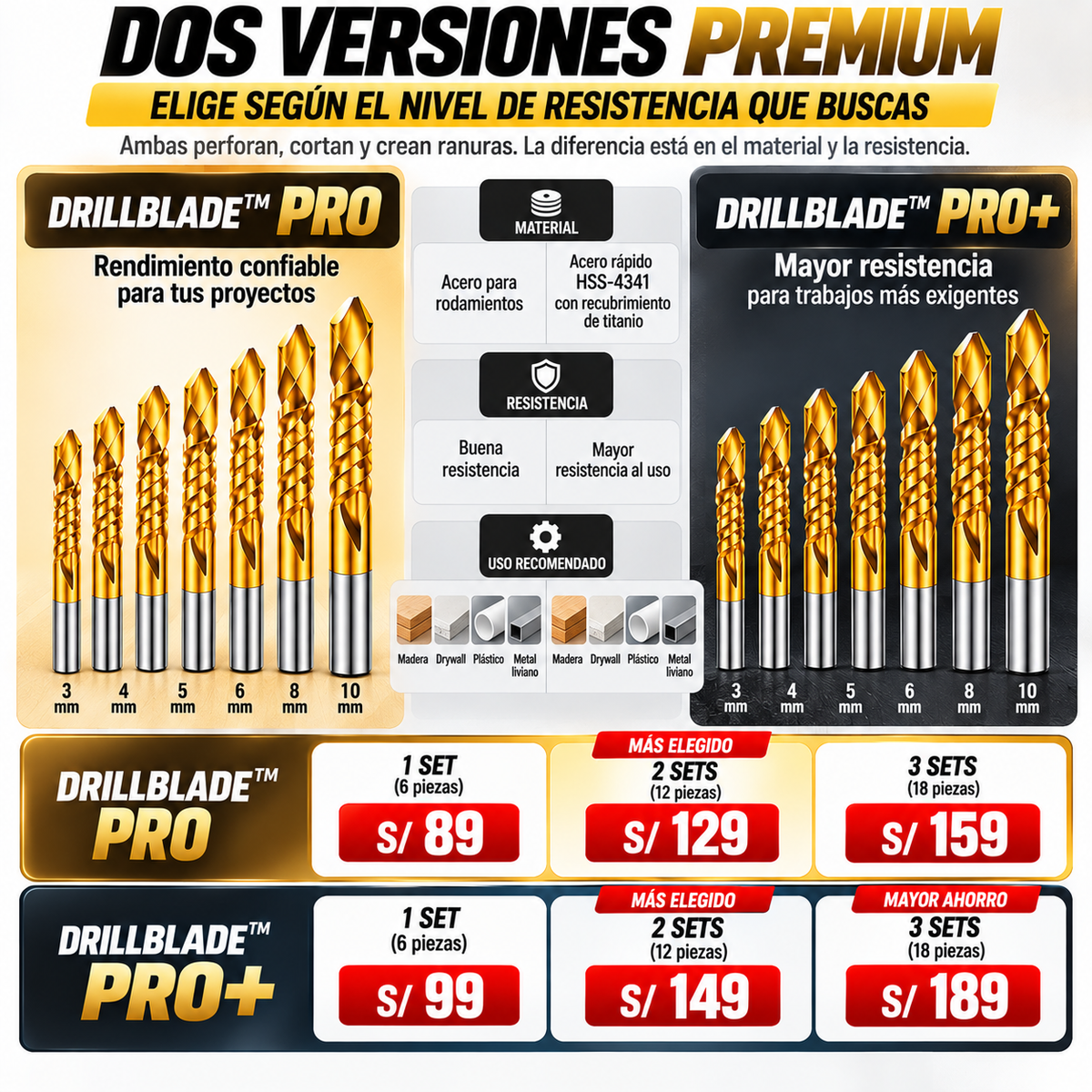 DRILLBLADE™ – Set de Brocas Multifunción de Corte Lateral tiktok