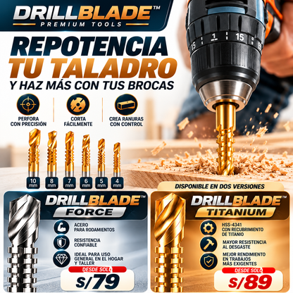 DRILLBLADE™ – Set de Brocas Multifunción de Corte Lateral
