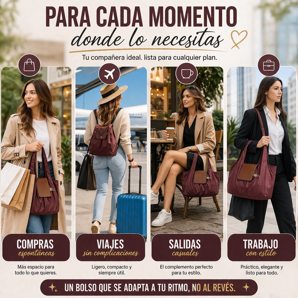 SnapBag™- Pequeño al llevarlo, grande cuando lo necesitas.