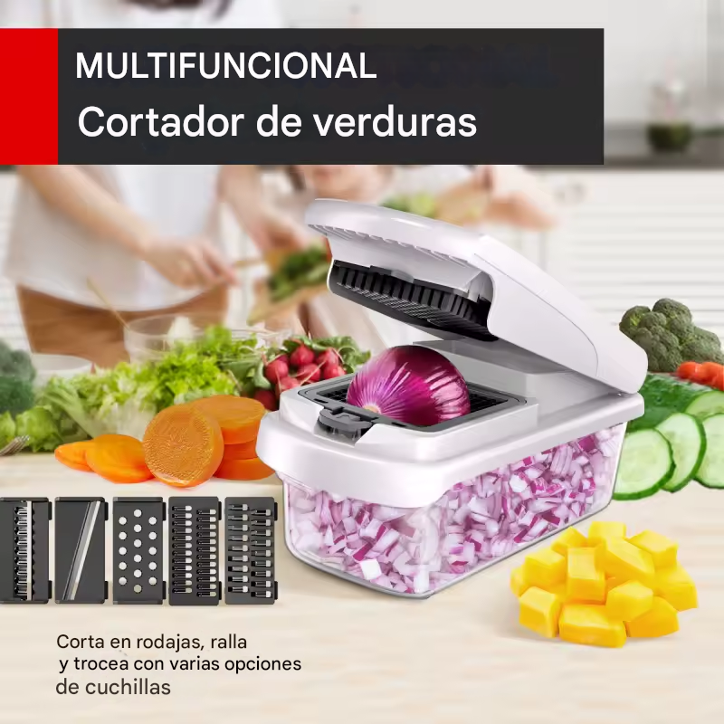 MultiCorte Pro-Picador Multifuncional con 15 Accesorios
