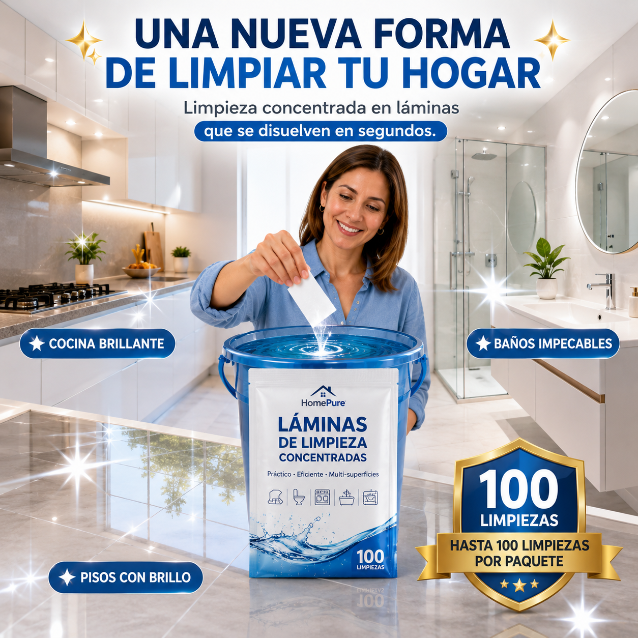 BrilloMax™ - Limpieza concentradas en láminas.