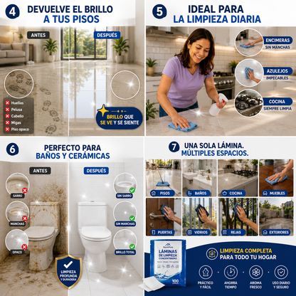 BrilloMax™ - Limpieza concentradas en láminas.