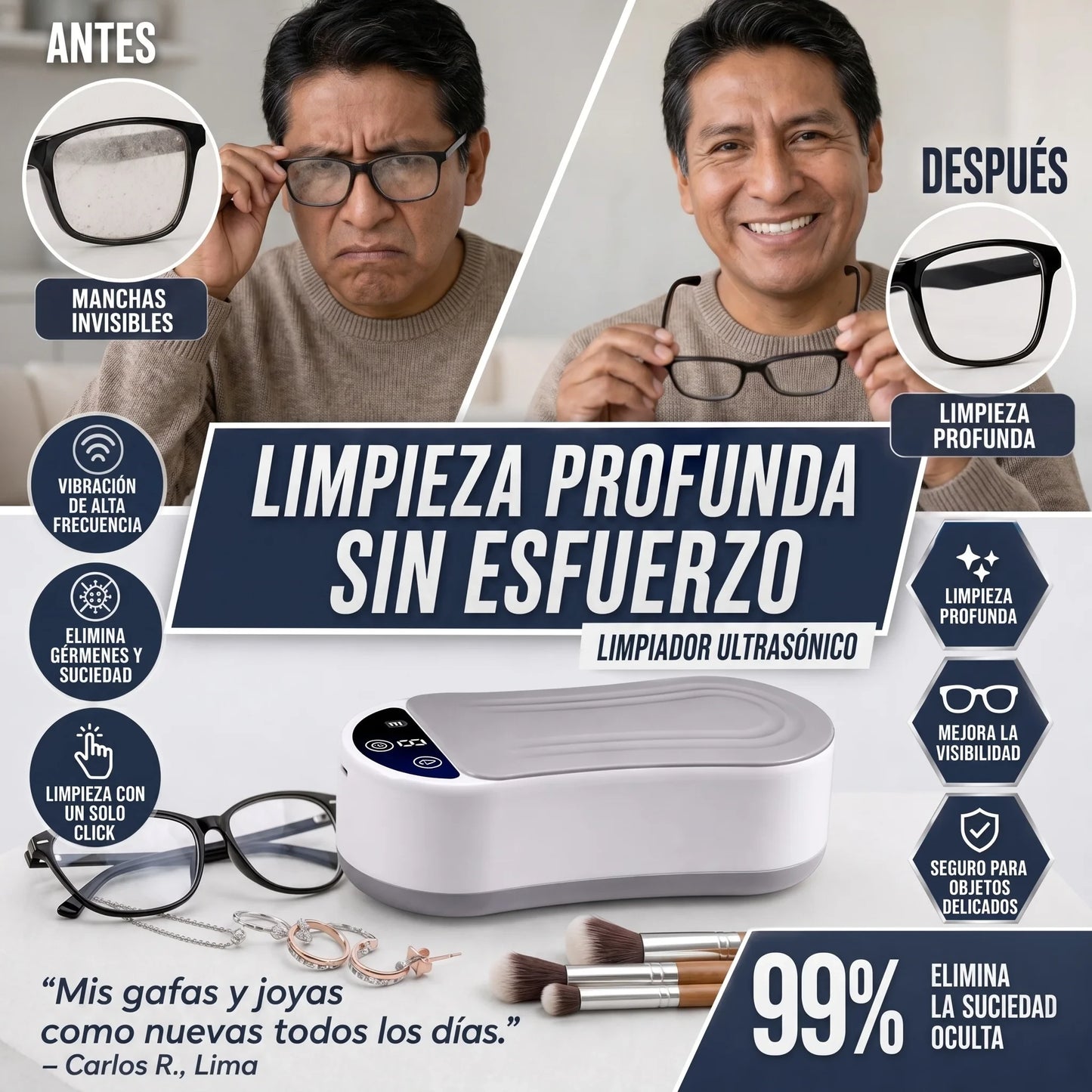 PureZone Pro™-Limpiador ultrasónico