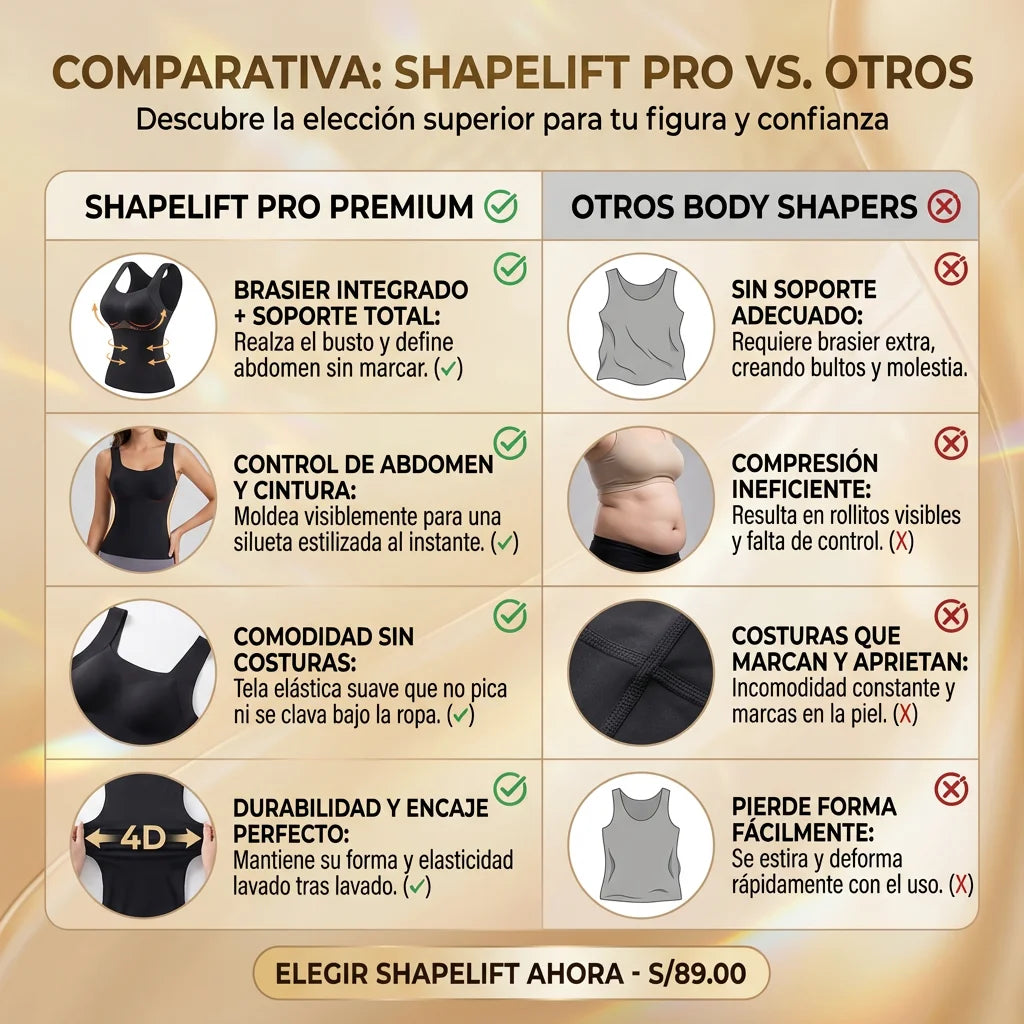 ShapeLift Pro - Body moldeador 3 en 1 con brasier integrado
